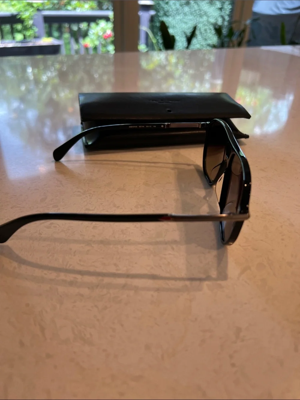 rag & bone Black Aviator Sunglasses with Brown Gradient Lenses